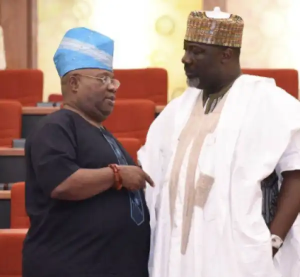 Hot Collabo Coming? Dancing Senator & Singing Senator Spotted In Serious Conversation In The Senate (Photo)